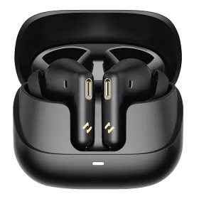   Havit - Vezeték nélküli fülhallgató (TW906 Pro) - Bluetooth 5.3, Mikrofonnal, TWS, ANC, C típusú, 300mAh - Fekete
