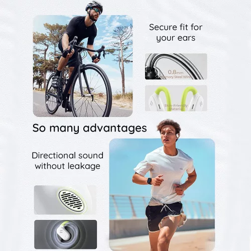 Havit - Vezeték nélküli fülhallgató (OWS915) - Mikrofonnal, Bluetooth 5.4, TWS, ENC, IPX5, USB-C, 1000mAh, Havit Life alkalmazás - Fehér