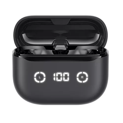 Havit - Vezeték nélküli fülhallgató (TW984) - Bluetooth 5.4, ANC, digitális kijelző, True Wireless, C típusú, 420mAh, Havit Life alkalmazás - Fekete