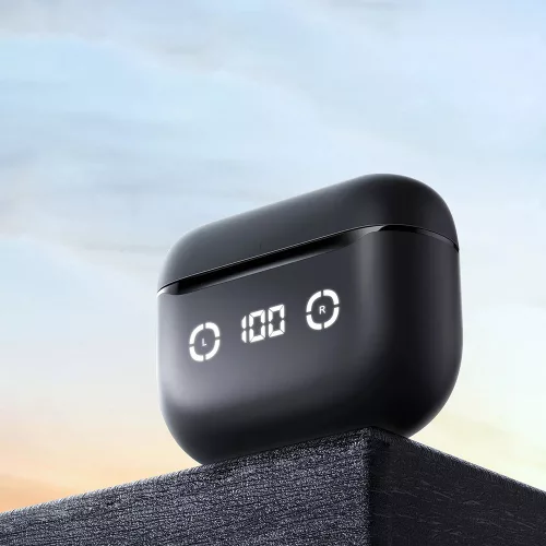 Havit - Vezeték nélküli fülhallgató (TW984) - Bluetooth 5.4, ANC, digitális kijelző, True Wireless, C típusú, 420mAh, Havit Life alkalmazás - Fekete