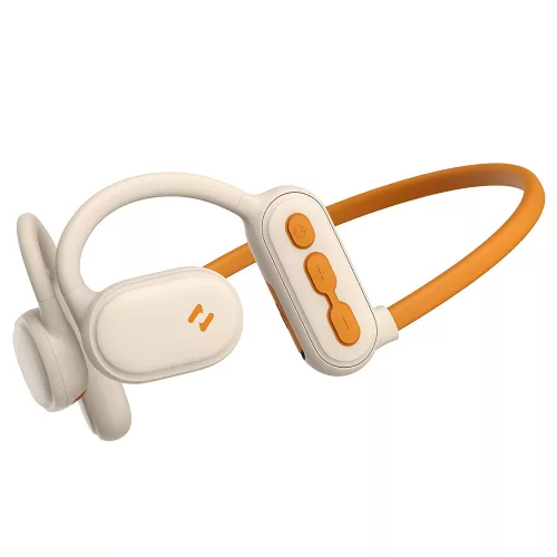Havit - Bluetooth fülhallgató Freego Pro (E553BT) - sporthoz, Bluetooth, Type-C, AI hívászaj-szűrés, 110mAh - bézs