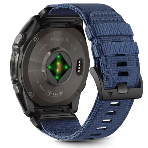 Techsuit - Watchband QuickFit 22mm (W070) - Garmin Fenix 5/5 Plus 6/6 Pro/7/Forerunner 945/970/Approach S60 - Nightshade Blue