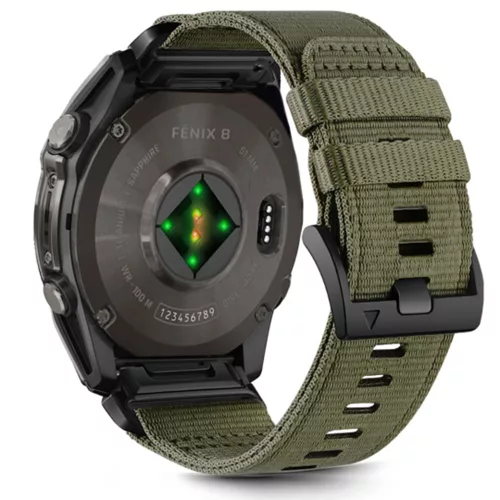 Techsuit - Watchband QuickFit 22mm (W070) - Garmin Fenix 5/5 Plus 6/6 Pro/7/Forerunner 935/945/970/Approach S60 - Camo Green