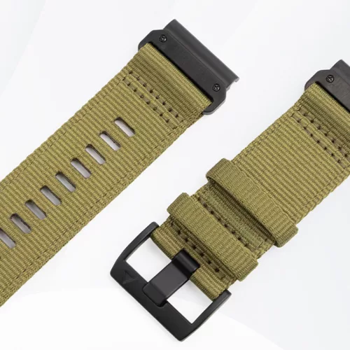 Techsuit - Watchband QuickFit 26mm (W070) - Garmin Fenix 3/3 HR/5X/5X Plus/6X/6X Pro/7X/7X Pro Solar - Obsidian Black