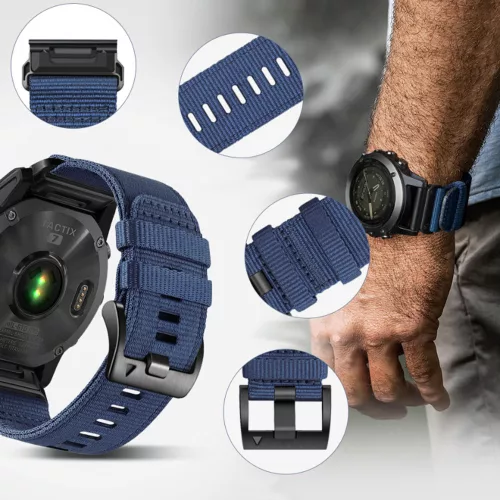 Techsuit - Watchband QuickFit 26mm (W070) - Garmin Fenix 3/3 HR/5X/5X Plus/6X/6X Pro/7X/7X Pro Solar - Camo Green