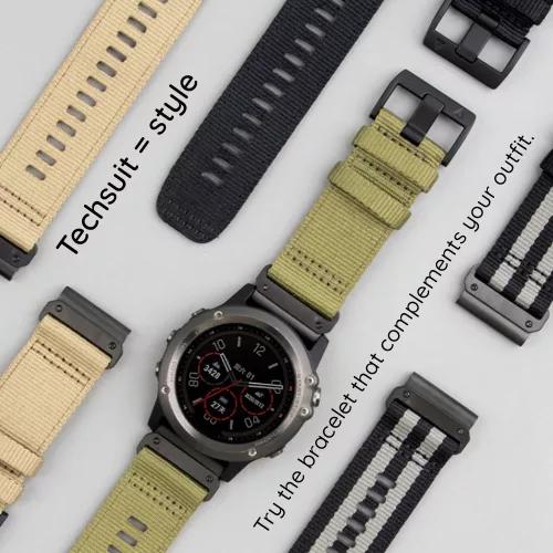 Techsuit - Watchband 20mm (W070) - Samsung Galaxy Watch 4/5/Active 2, Huawei Watch GT 3 (42mm)/GT 3 Pro (43mm) - Orange Blossom