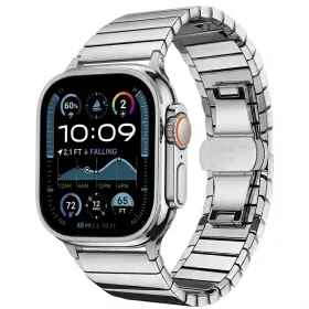   Techsuit - Watchband (W012) - Apple Watch 1/2/3/4/5/6/7/8/9/10/11/SE/SE 2/SE 3 (38/40/41/42mm) - Silver