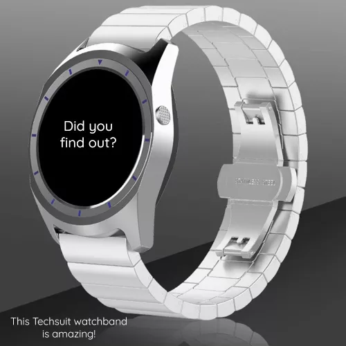 Techsuit - Watchband (W012) - Apple Watch 1/2/3/4/5/6/7/8/9/10/11/SE/SE 2/SE 3 (38/40/41/42mm) - Silver