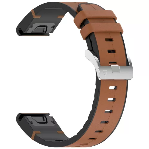Techsuit - Watchband QuickFit 22mm (W071) - Garmin Fenix 5/5 Plus 6/6 Pro/7/Forerunner 935/945/970/Approach S60 - Brown