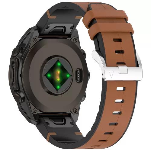 Techsuit - Watchband QuickFit 22mm (W071) - Garmin Fenix 5/5 Plus 6/6 Pro/7/Forerunner 935/945/970/Approach S60 - Brown