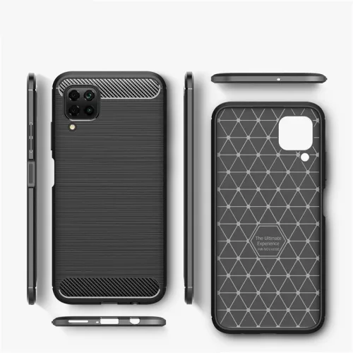 Techsuit - Carbon szilikon tok - Huawei P40 lite - Fekete
