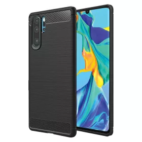   Techsuit - Carbon szilikon tok - Huawei P30 Pro / P30 Pro New Edition - Fekete
