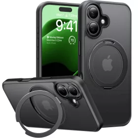   Torras - Ostand Pro MagSafe Series tok - iPhone 16 Plus - Fekete