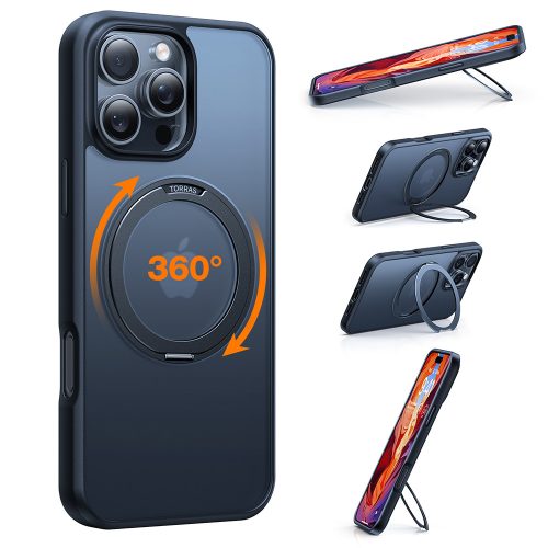 Torras - Ostand Pro MagSafe Series tok - iPhone 16 Pro Max - Fekete