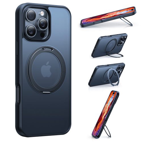 Torras - Ostand Pro MagSafe Series tok - iPhone 16 - Fekete