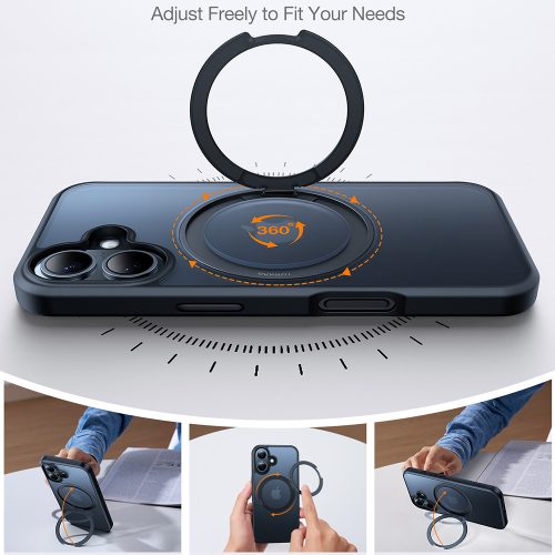 Torras - Ostand Pro MagSafe Series tok - iPhone 16 - Fekete