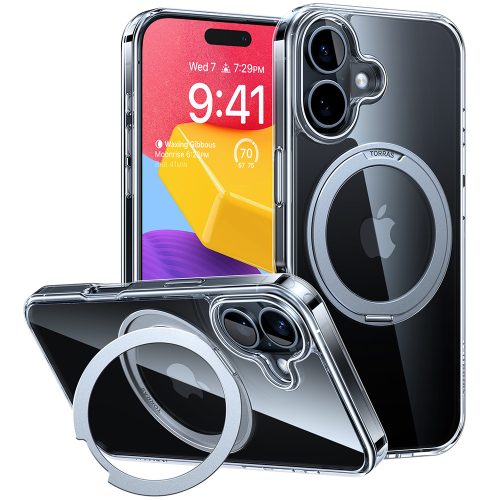 Torras - Ostand Pro MagSafe Series tok - iPhone 16 - Átlátszó