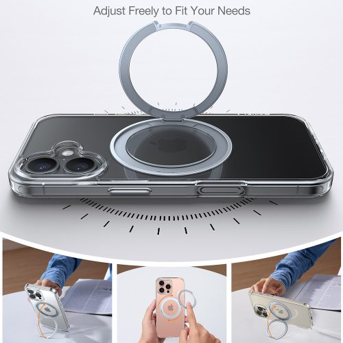 Torras - Ostand Pro MagSafe Series tok - iPhone 16 - Átlátszó