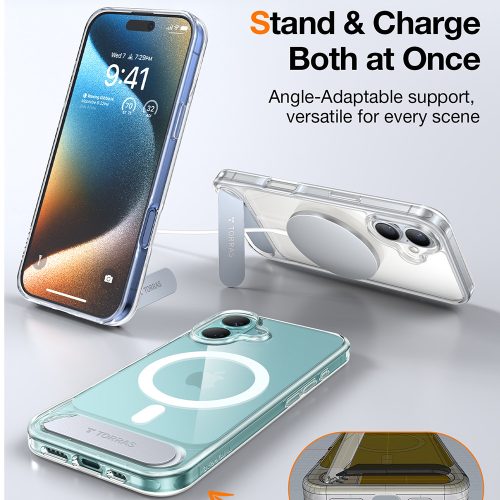 Torras - Pstand MagSafe - iPhone 16 - Clear