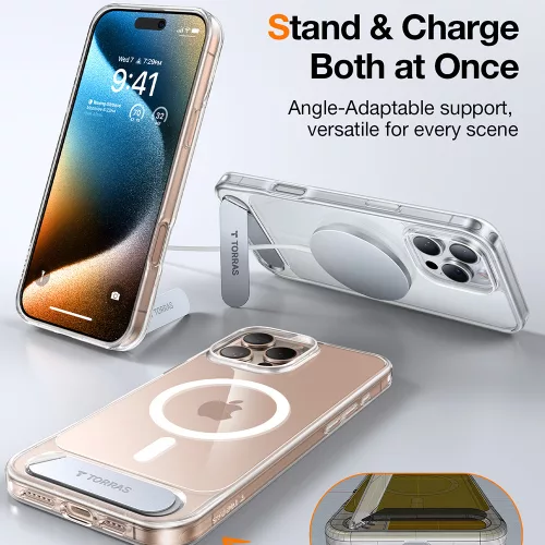 Torras - Pstand MagSafe - iPhone 16 Pro Max - Clear