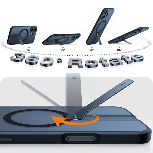 Torras - Pstand Spin MagSafe - iPhone 16 Plus - Black