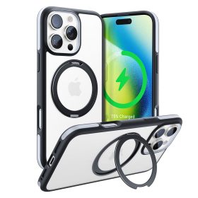   Torras - Ostand R Fusion MagSafe Series tok - iPhone 16 Pro - Fekete