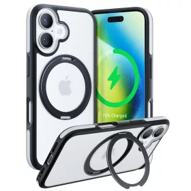   Torras - Ostand R Fusion MagSafe Series tok - iPhone 16 Plus - Fekete