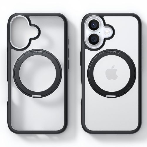 Torras - Ostand R Fusion MagSafe Series tok - iPhone 16 Plus - Fekete
