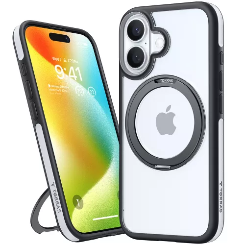 Torras - Ostand R Fusion MagSafe Series - iPhone 16 Plus - Black