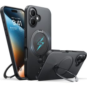 Torras - Ostand Spin MagSafe Series tok - iPhone 16 - Fekete