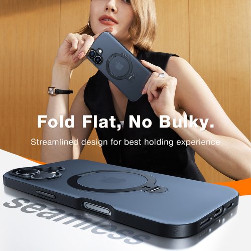 Torras - Ostand Spin MagSafe Series tok - iPhone 16 - Fekete