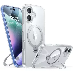   Torras - Ostand Spin MagSafe Series tok - iPhone 16 Plus - Átlátszó