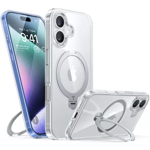 Torras - Ostand Spin MagSafe Series - iPhone 16 Plus - Clear