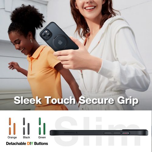 Torras - Ostand Pro MagSafe Series tok - iPhone 15 - Fekete