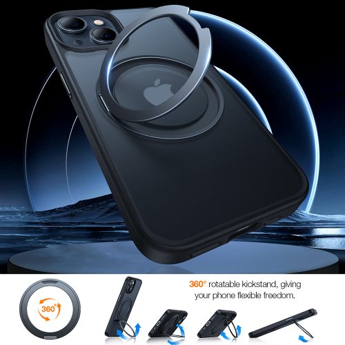 Torras - Ostand Pro MagSafe Series tok - iPhone 15 - Fekete