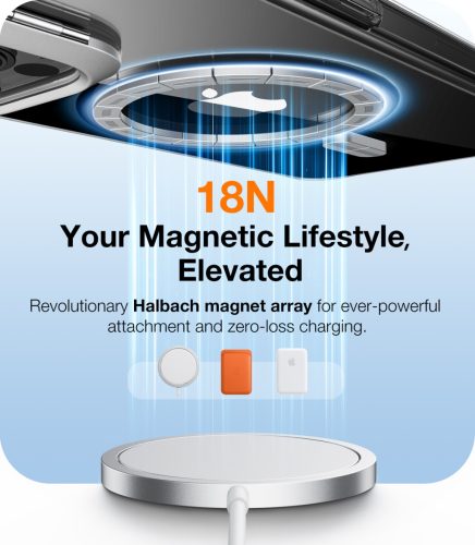 Torras - Lstand MagSafe tok - iPhone 15 Pro - Clear