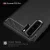 Techsuit - Carbon szilikon tok - Huawei P30 Pro / P30 Pro New Edition - Fekete