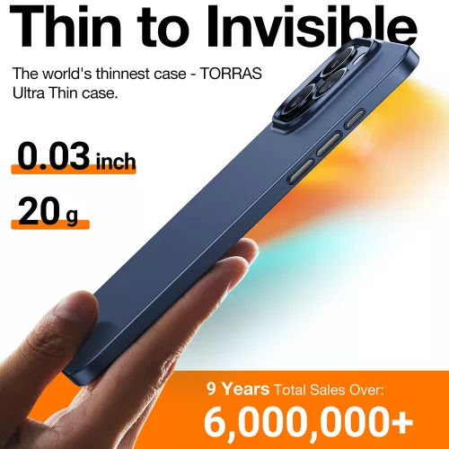Torras - OriginFit-Mag Series - iPhone 15 Pro - Navy Blue