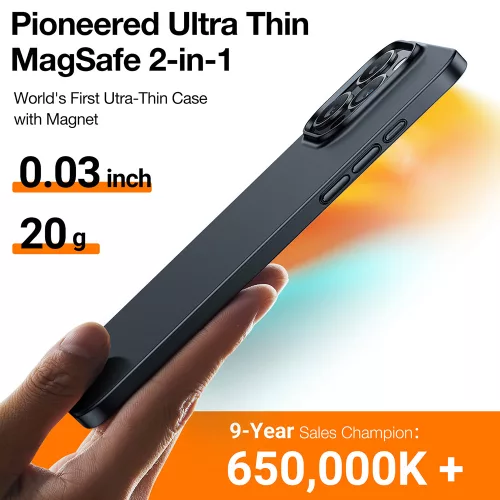 Torras - OriginFit-Mag Series - iPhone 15 Pro Max - Black