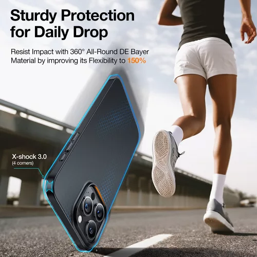 Torras - OriginFit-Mag Series - iPhone 15 Pro Max - Black