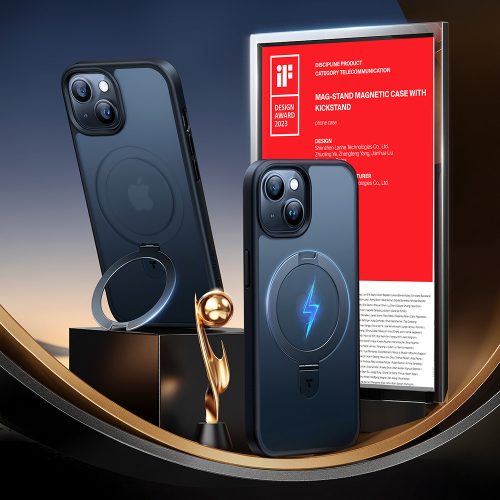 Torras - Ostand MagSafe Series tok - iPhone 15 - Fekete