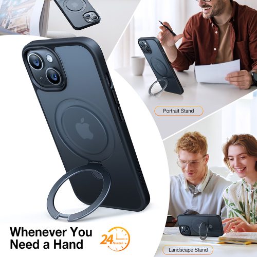 Torras - Ostand MagSafe Series tok - iPhone 15 - Fekete