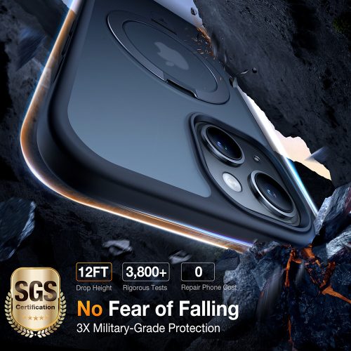 Torras - Ostand MagSafe Series tok - iPhone 15 - Fekete