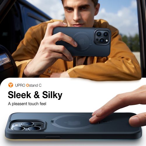 Torras - Ostand MagSafe Series tok - iPhone 15 Pro Max - Fekete