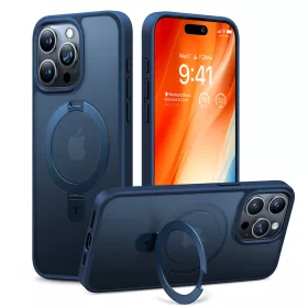   Torras - Ostand MagSafe Series tok - iPhone 15 Pro Max - Sötétkék