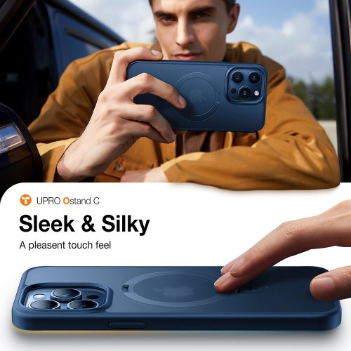 Torras - Ostand MagSafe Series tok - iPhone 15 Pro Max - Sötétkék