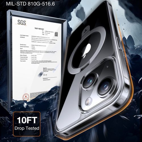 Torras - Ostand MagSafe Series tok - iPhone 15 - Átlátszó