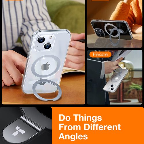 Torras - Ostand MagSafe Series tok - iPhone 15 - Átlátszó