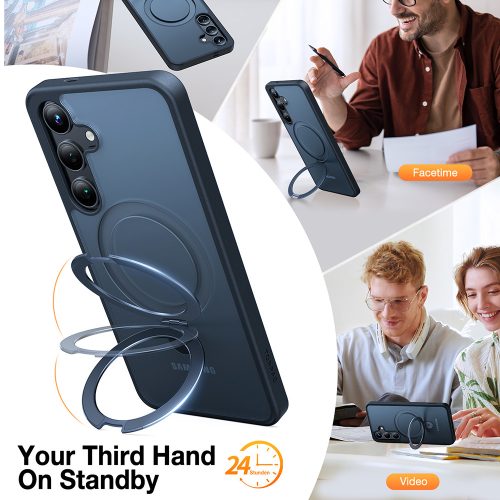 Torras - Ostand MagSafe Series tok - Samsung Galaxy S24 Plus - Fekete