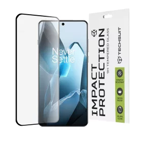  Techsuit - 111D Full Cover / Full Glue üvegfólia / 3D kerekített szélű kijelzőhöz - OnePlus 13 - Fekete széllel